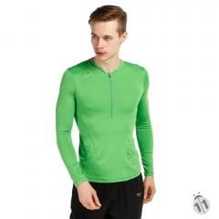 Falke Ergonomic Fitness Yeşil Koşu Bike Outdoor  Body Uzun Tişört