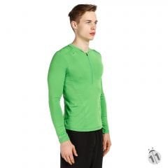 Falke Ergonomic Fitness Yeşil Koşu Bike Outdoor  Body Uzun Tişört