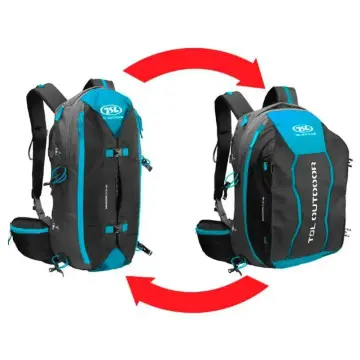TSL Outdoor Dragonfly 15/30 Litre Ayarlanabilir Hacimli Trekking Sırt Çantası Siyah / Mavi