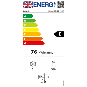 Outwell ECOcool Slate Grey 35 Litre 12V/230V Portatif Soğutucu 590215