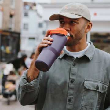 Stanley The IceFlow Flip Straw Pipetli Termos Bardak 0,89 LT Kül Rengi