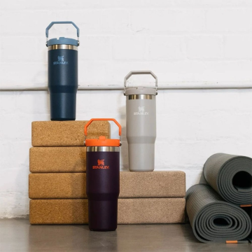 Stanley The IceFlow Flip Straw Pipetli Termos Bardak 0,89 LT Kül Rengi