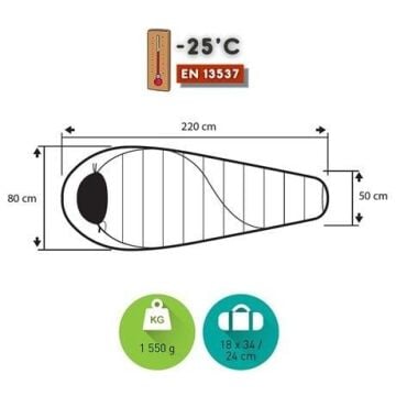 Trimm Balance -25'C Ultralight Uyku Tulumu - 195R, K.Sarı MZ
