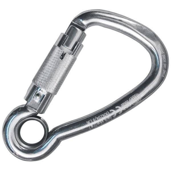 Kong Harness Eye Alu Parlak Auto Block Otomatik 3 Kilitli 22 kN Alüminyum Asimetrik Gözlü Karabina EN 362/T 735LMGPPPKK