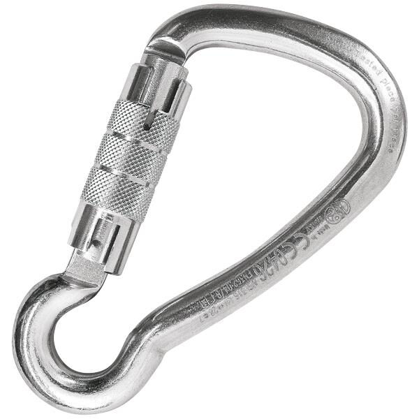 Kong Harness Inox Parlak Twist Lock Kilitli 28 kN AISI 316 Paslanmaz Çelik Asimetrik Karabina EN 362/B 535LK0PP5KK