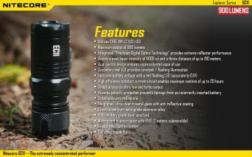 Nitecore Ec11 900 Lümen El Feneri