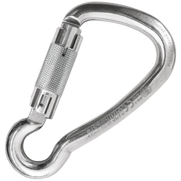 Kong Harness Inox Parlak Auto Block Otomatik 3 Kilitli 28 kN AISI 316 Paslanmaz Çelik Asimetrik Karabina EN 362/B 535LR0PP5KK