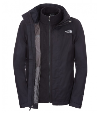 The North Face Evolve II Triclimate 3in1 Erkek Ceket Siyah T0CG55JK3