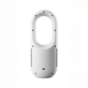 Kamp ve Çadır Kullanımına Uygun Taşınabilir USB Şarjlı Mini Fan Beyaz