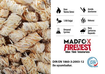 Madfox FireNest Doğal Odun Yünü Tutuşturucu 250 gr MZ