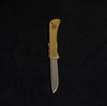 Kam Sırttan Kilitli Pirinç Çakı - ‎PR77 - 4116