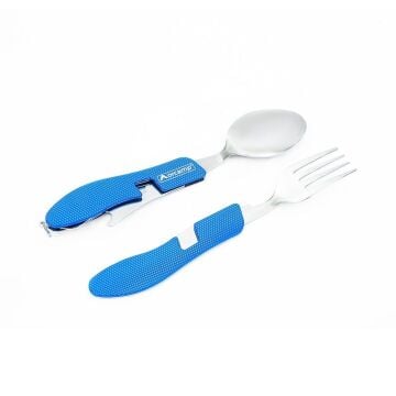 Orcamp Kamp Çatal Kaşık Bıçak Seti Kırmızı