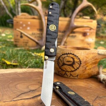 Kam İçten Kilitli Tactical Katsu Çakı - Siyah/Kahve İşlemeli Kabza - T30 - N 690
