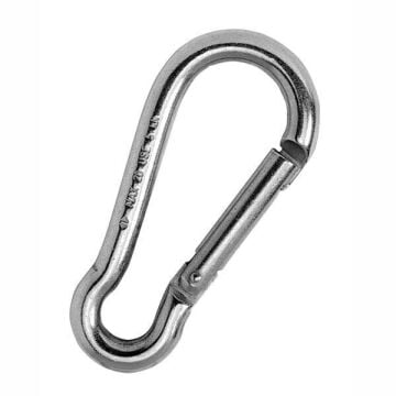 Kong Classic Parlak AISI 316 Paslanmaz Çelik Simetrik Karabina 8 kN 80 mm Keylock 555E00PP0KK