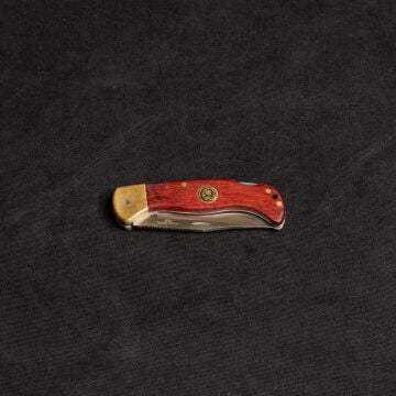 Kam Sırttan Kilitli Çakı Paduk Kızıl - Pirinç - K10-4116