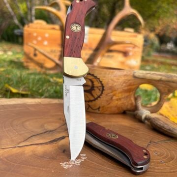 Kam Sırttan Kilitli Çakı Paduk Kızıl - Pirinç - K10-4116