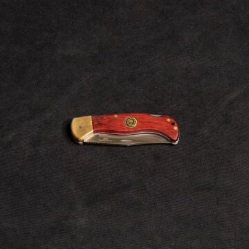 Kam Sırttan Kilitli Çakı Paduk Kızıl - Pirinç - K10-4116
