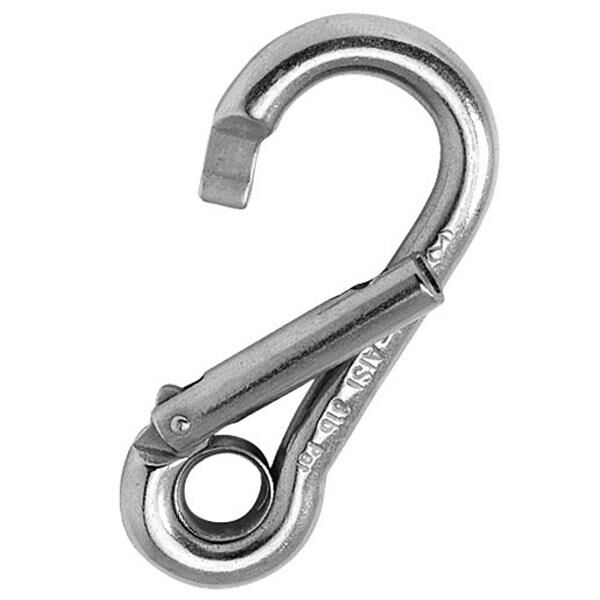 Kong Classic Eye Genius Parlak AISI 316 Paslanmaz Çelik Simetrik Gözlü Yandan Açılır Karabina 20 kN 120 mm Keylock 590L0BPP0KK