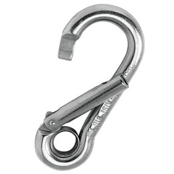 Kong Classic Eye Genius Parlak AISI 316 Paslanmaz Çelik Simetrik Gözlü Yandan Açılır Karabina 8 kN 80 mm Keylock 590E0BPP0KK