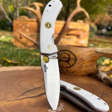 Kam İçten Kilitli Tactical Çakı Beyaz - T10 - N690