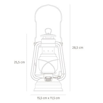 Feuerhand 276-MATTSCHWARZ Gazlı Fener Mat Siyah