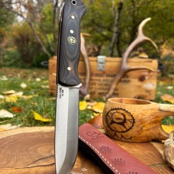 Kam Bushcraft Av Orman Bıçağı - Siyah/Kahverengi Kompakt Mikarta - A10- N690