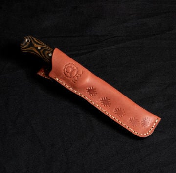 Kam Bushcraft Av Orman Bıçağı - Siyah/Kahverengi Kompakt Mikarta - A10- N690