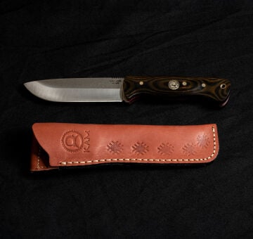 Kam Bushcraft Av Orman Bıçağı - Siyah/Kahverengi Kompakt Mikarta - A10- N690