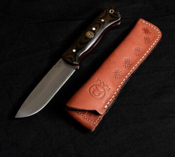 Kam Bushcraft Av Orman Bıçağı - Siyah/Kahverengi Kompakt Mikarta - A10- N690