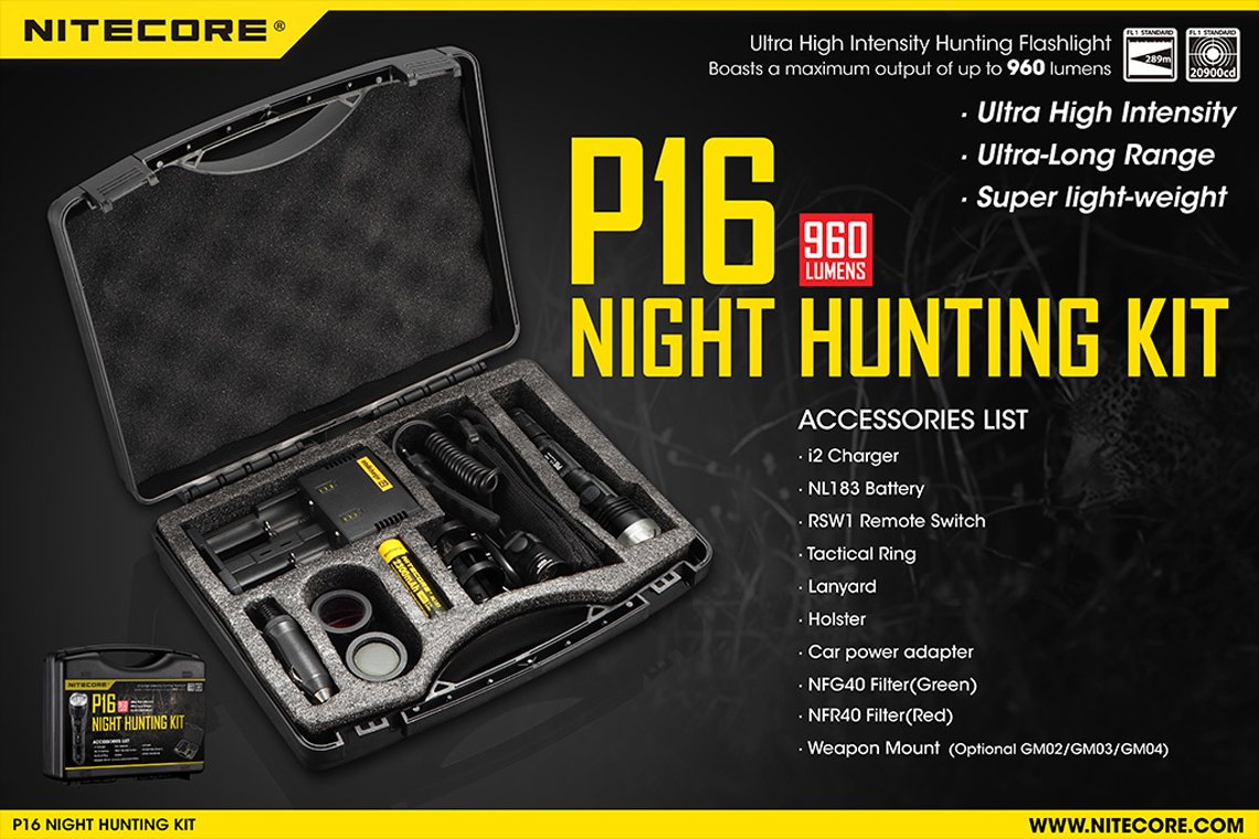 Nitecore P16 960 Lum El Fener Set (Şarj Al+ayak)