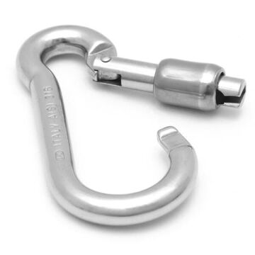 Kong Classic Express External Opening Parlak AISI 316 Paslanmaz Çelik Express Kilitli Dışa Açılır Karabina 8 kN 80 mm Keylock 560EVDPPPKK