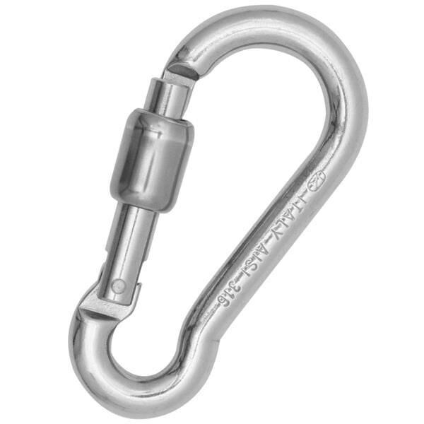 Kong Classic Express Eye External Opening Parlak AISI 316 Paslanmaz Çelik Express Kilitli Gözlü Dışa Açılır Karabina 12 kN 100 mm Keylock 560IVEPPPKK