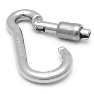 Kong Classic Express Eye External Opening Parlak AISI 316 Paslanmaz Çelik Express Kilitli Gözlü Dışa Açılır Karabina 12 kN 100 mm Keylock 560IVEPPPKK
