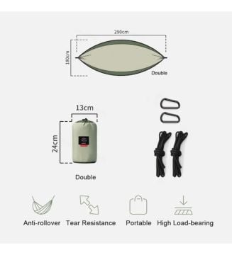 Naturehike Geniş Çift Kişilik 200kg Kapasiteli Hamak Nh21dc011 Mavi