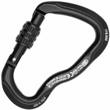 Kong Ferrata Express Sleeve Siyah Express Kilitli Alüminyum Asimetrik Karabina 30 kN 117,5 mm Keylock 778MU0NNNKK
