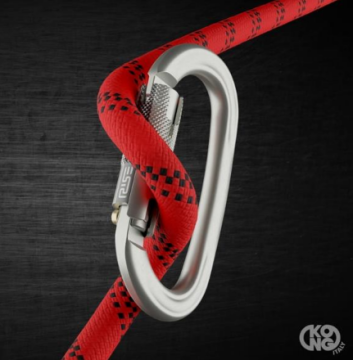 KONG X-LARGE CARBON RISE LOCK™(ÇELİK İKİ KİLİTLİ OTOMATİK EMNİYET KARABİNASI)