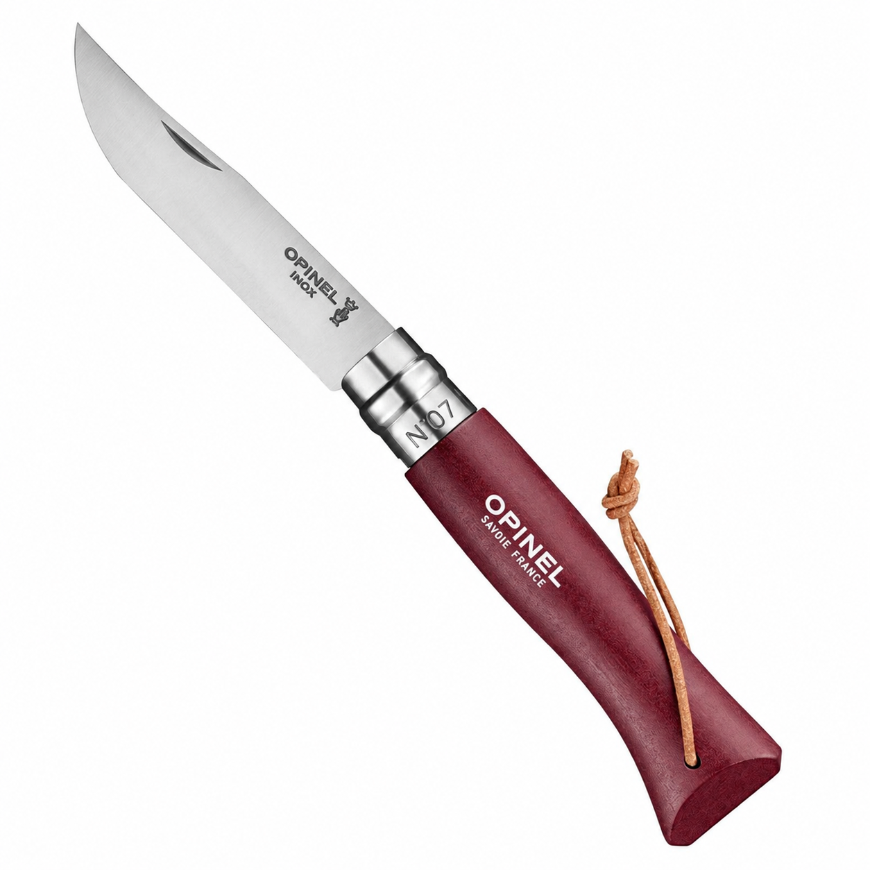 Opinel Inox Trekking 7 No Paslanmaz Çelik Çakı (Bordo)