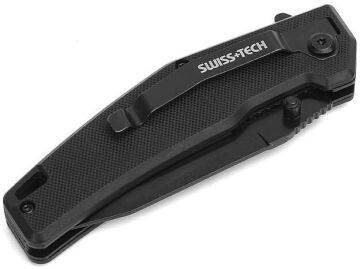 Swiss Tech G10 Katlanır Çakı - Siyah Titanyum ST014002