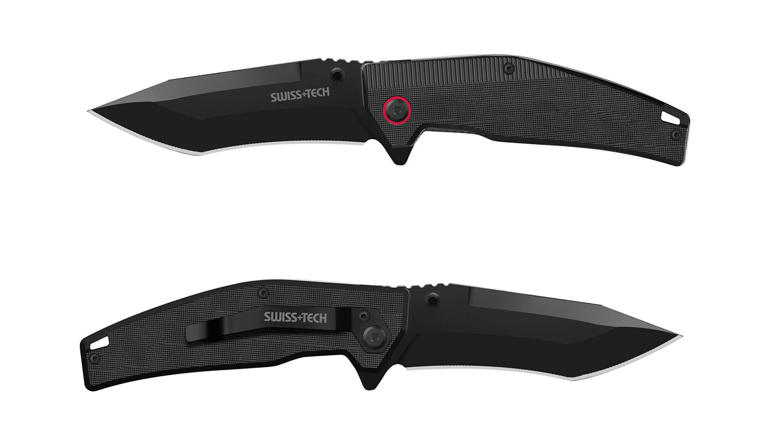 Swiss Tech G10 Katlanır Çakı - Siyah Titanyum ST014002