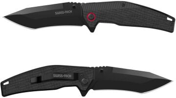 Swiss Tech G10 Katlanır Çakı - Siyah Titanyum ST014002