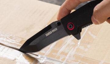 Swiss Tech G10 Katlanır Çakı - Siyah Titanyum ST014002