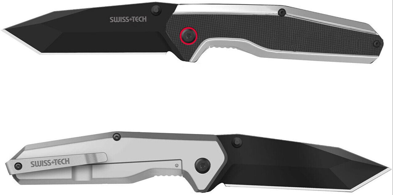 Swiss Tech G10 Titanyum Siyah Katlanır Cep Çakısı ST014004