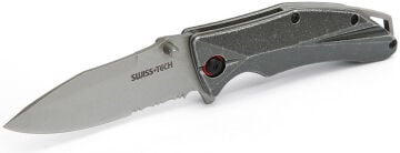 Swiss Tech Alüminyum Tırtıklı Katlanır Çakı ST014005