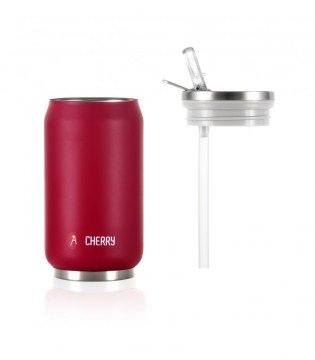 Pull Can'it Cherry Koyu Vişne Renkli Termos Bardak