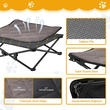 KingCamp Pets Sedum S Katlanır Köpek Yatağı
