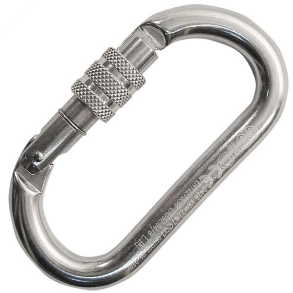 Kong Oval Alu Classic Screw Sleeve Parlak Vidalı Kilitli Alüminyum Oval Karabina 22 kN 105 mm Keylock 730LA0PPPKK