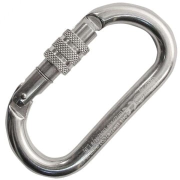 Kong Oval Alu Classic Screw Sleeve Parlak Vidalı Kilitli Alüminyum Oval Karabina 22 kN 105 mm Keylock 730LA0PPPKK