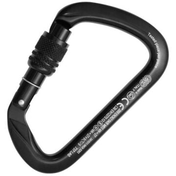 Kong Large Multiuse Screw Sleeve Siyah Vidalı Kilitli Alüminyum Asimetrik Karabina 27 kN 112 mm Keylock 737LA0NNNKK