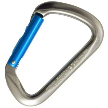 Kong Large Multiuse Straight Gate Siyah/Gri-Turkuaz Düz Kapılı Alüminyum Asimetrik Karabina 27 kN 112 mm Keylock 737L00DB0KK