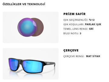 Oakley Gibston XL OMatter Çerçeve  Prizm Lens Erkek Gözlük OO9470-0362